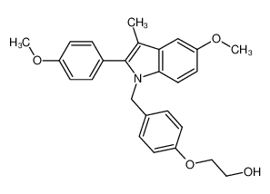 2-{4-[5-methoxy-2-(4-methoxy-phenyl)-3-methyl -indol-1-ylmethyl]-phenoxy}-ethanol_198479-92-4