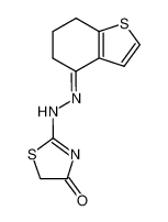 thiazolidine-2,4-dione 2-[(6,7-dihydro-5H-benzo[b]thiophen-4-ylidene)-hydrazone]_19850-79-4