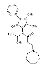 3-azepan-1-yl-N-(1,5-dimethyl-3-oxo-2-phenyl-2,3-dihydro-1H-pyrazol-4-yl)-N-isopropyl-propionamide_19854-66-1