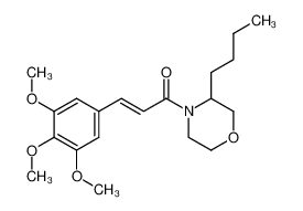 3-butyl-4-[3-(3,4,5-trimethoxy-phenyl)-acryloyl]-morpholine_19856-56-5
