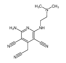 2-amino-4-cyanomethyl-6-(2-dimethylamino-ethylamino)-pyridine-3,5-dicarbonitrile_19858-65-2