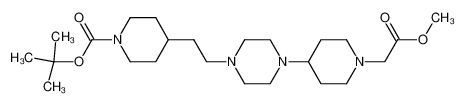 4-[2-(1-tert-butyloxycarbonylpiperidin-4-yl)ethyl]-1-(1-methoxycarbonylmethylpiperidin-4-yl)piperazine_198627-30-4