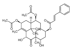 (1R,2S,5S,7S,8S,10R,13S)-5-(cinnamoyloxy)-7,10-dihydroxy-8,12,15,15-tetramethyl-9-oxotricyclo[9.3.1.14,8]hexadec-11-ene-2,13-diyl diacetate_198631-42-4