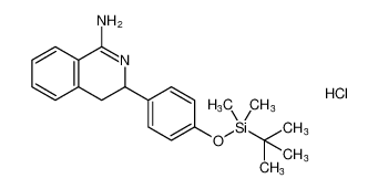 3-(4-((tert-butyldimethylsilyl)oxy)phenyl)-3,4-dihydroisoquinolin-1-amine hydrochloride_198634-65-0