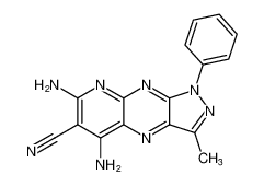 5,7-diamino-3-methyl-1-phenyl-1H-pyrazolo[3,4-b]pyrido[3,2-e]pyrazine-6-carbonitrile_198637-92-2