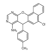 5-chloro-7-(p-tolyl)-7H-benzo[7,8]chromeno[2,3-d]pyrimidin-8-amine_198645-71-5