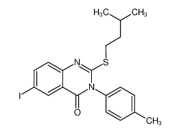 6-iodo-2-(3-methyl-butylsulfanyl)-3-p-tolyl-3H-quinazolin-4-one_19868-54-3