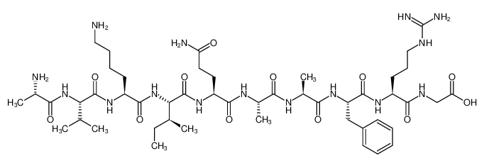 L-alanyl-L-valyl-L-lysyl-L-isoleucyl-L-glutaminyl-L-alanyl-L-alanyl-L-phenylalanyl-L-arginylglycine_198692-47-6