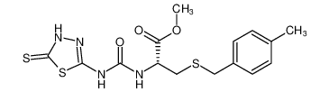 methyl S-(4-methylbenzyl)-N-((5-thioxo-4,5-dihydro-1,3,4-thiadiazol-2-yl)carbamoyl)-L-cysteinate_198701-22-3