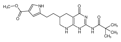 methyl 5-(2-(4-oxo-2-pivalamido-1,4,5,6,7,8-hexahydropyrido[2,3-d]pyrimidin-6-yl)ethyl)-1H-pyrrole-3-carboxylate_198702-92-0