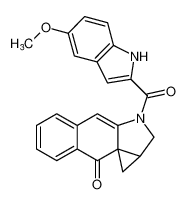 3-(5-methoxy-1H-indole-2-carbonyl)-1,1a,2,3-tetrahydro-9H-benzo[f]cyclopropa[c]indol-9-one_198709-12-5