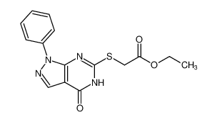 ethyl 2-((4-oxo-1-phenyl-4,5-dihydro-1H-pyrazolo[3,4-d]pyrimidin-6-yl)thio)acetate_198716-07-3