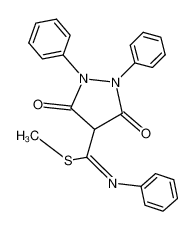 3,5-dioxo-1,2,N-triphenyl-pyrazolidine-4-carboximidothioic acid methyl ester_19875-63-9