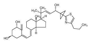 (5Z,7E,22E)-(1S,3R,24S)-20-methyl-25-(4-propylthiazol-2-yl)-26,27-cyclo-9,10-secocholesta-5,7,10(19),22-tetraene-1,3,24-triol_198763-48-3