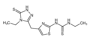 1-ethyl-3-(4-((4-ethyl-5-thioxo-4,5-dihydro-1H-1,2,4-triazol-3-yl)methyl)thiazol-2-yl)thiourea_198773-06-7