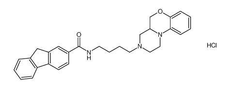 N-(4-(1,2,4a,5-tetrahydrobenzo[b]pyrazino[1,2-d][1,4]oxazin-3(4H)-yl)butyl)-9H-fluorene-2-carboxamide hydrochloride_198773-24-9