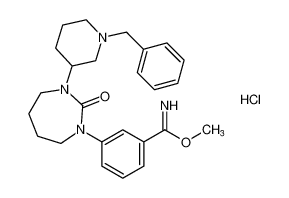 methyl 3-(3-(1-benzylpiperidin-3-yl)-2-oxo-1,3-diazepan-1-yl)benzimidate hydrochloride_198824-03-2