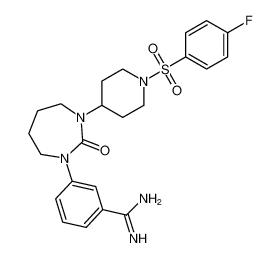 3-(3-(1-((4-fluorophenyl)sulfonyl)piperidin-4-yl)-2-oxo-1,3-diazepan-1-yl)benzimidamide_198824-68-9