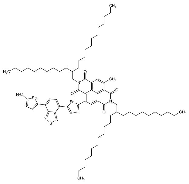 Poly[[2,7-bis(2-decyltetradecyl)-1,2,3,6,7,8-hexahydro-1,3,6,8-tetraoxobenzo[lmn][3,8]phenanthroline-4,9-diyl]-2,5-selenophenediyl-2,1,3-benzothiadiazole-4,7-diyl-2,5-selenophenediyl]_1988691-57-1