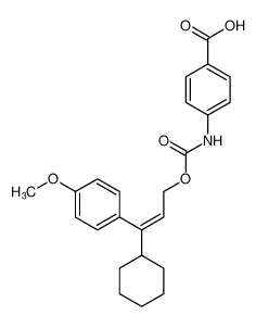 (Z)-4-((((3-cyclohexyl-3-(4-methoxyphenyl)allyl)oxy)carbonyl)amino)benzoic acid_198888-67-4