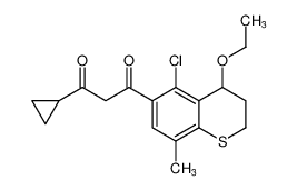 1-(5-chloro-4-ethoxy-8-methylthiochroman-6-yl)-3-cyclopropylpropane-1,3-dione_198890-47-0