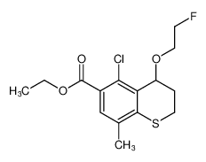 ethyl 5-chloro-4-(2-fluoroethoxy)-8-methylthiochromane-6-carboxylate_198890-59-4