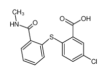 5-Chloro-2-(2-methylcarbamoyl-phenylsulfanyl)-benzoic acid_198897-07-3