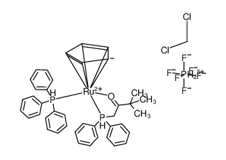 [Ru(η(5)-cyclopentadienyl)(triphenylphosphine)(η(2)(P,O)-Ph2PCH2C(=O)Bu(t))](PF6)*dichloromethane_198897-39-1