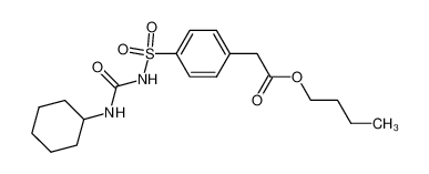 butyl 2-(4-(N-(cyclohexylcarbamoyl)sulfamoyl)phenyl)acetate_1989-17-9