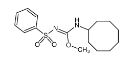 N-[1-Cyclooctylamino-1-methoxy-meth-(Z)-ylidene]-benzenesulfonamide_1989-92-0