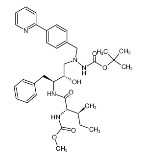 N'-[(2S,3S)-2-Hydroxy-3-((2S,3S)-2-methoxycarbonylamino-3-methyl-pentanoylamino)-4-phenyl-butyl]-N'-(4-pyridin-2-yl-benzyl)-hydrazinecarboxylic acid tert-butyl ester_198905-13-4