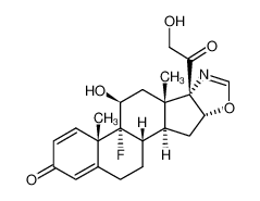 9-fluoro-11β,21-dihydroxy-(16β)-pregna-1,4-dieno[17,16-d]oxazole-3,20-dione_19894-26-9