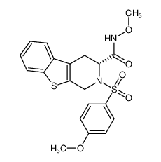 (R)-N-methoxy-2-((4-methoxyphenyl)sulfonyl)-1,2,3,4-tetrahydrobenzo[4,5]thieno[2,3-c]pyridine-3-carboxamide_198957-42-5