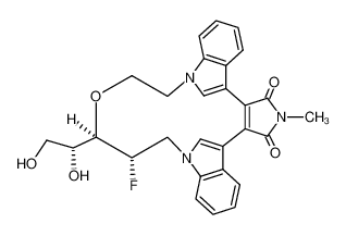 (12E,32E,7R,8S)-7-((R)-1,2-dihydroxyethyl)-8-fluoro-21-methyl-22,25-dihydro-11H,21H,31H-6-oxa-1,3(3,1)-diindola-2(3,4)-pyrrolacyclononaphane-22,25-dione_198965-28-5