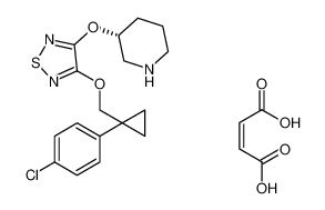 (R)-3-((1-(4-chlorophenyl)cyclopropyl)methoxy)-4-(piperidin-3-yloxy)-1,2,5-thiadiazole maleate_198976-39-5