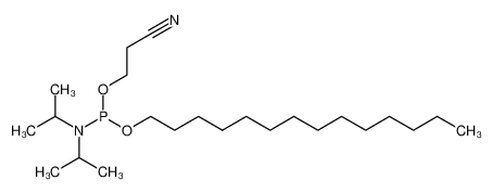 Diisopropyl-phosphoramidous acid 2-cyano-ethyl ester tetradecyl ester_198987-41-6