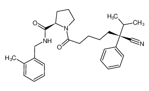 (R)-1-((S)-6-cyano-7-methyl-6-phenyloctanoyl)-N-(2-methylbenzyl)pyrrolidine-2-carboxamide_198999-86-9