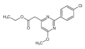 [2-(4-chloro-phenyl)-6-methoxy-pyrimidin-4-yl]-acetic acid ethyl ester_19900-04-0