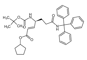 (E)-(S)-4-tert-Butoxycarbonylamino-6-(trityl-carbamoyl)-hex-2-enoic acid cyclopentyl ester_199005-77-1