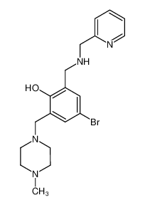 4-bromo-2-(4-methylpiperazin-1-yl)-6-[(2-pyridylmethyl)aminomethyl]phenol_199010-32-7