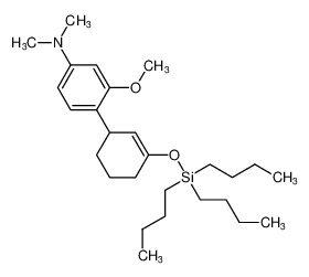 Benzenamine,3-methoxy-N,N-dimethyl-4-[3-[(tributylsilyl)oxy]-2-cyclohexen-1-yl]-_199012-37-8