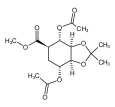 (+/-)-4c,7c-diacetoxy-2,2-dimethyl-(3ar,7ac)-hexahydro-benzo[1,3]dioxole-5t-carboxylic acid methyl ester_19902-87-5