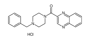 (4-benzylpiperazin-1-yl)(quinoxalin-2-yl)methanone hydrochloride_19904-40-6