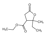 2-Ethyl-2-methyl-5-oxo-tetrahydro-furan-3-carboxylic acid ethyl ester_19909-92-3