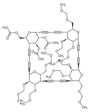 3,3'-(buta-1,3-diyne-1,4-diyl)[2,6:11,15-dianhydro-3,7,8,9,10,14-hexadeoxy-1,4,5,12,13,16-hexakis-O-(methoxymethyl)-14-C-[1,4,5-tri-O-acetyl-2,6-anhydro-3-C-[2,6-anhydro-3,7,8,9,10-pentadeoxy-1,4,5-tris-O-(methoxymethyl)-D-glycero-L-gulo-deca-7,9-di._199103-65-6