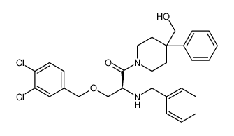 (S)-2-(benzylamino)-3-((3,4-dichlorobenzyl)oxy)-1-(4-(hydroxymethyl)-4-phenylpiperidin-1-yl)propan-1-one_199104-26-2