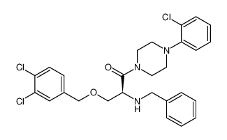 (S)-2-(benzylamino)-1-(4-(2-chlorophenyl)piperazin-1-yl)-3-((3,4-dichlorobenzyl)oxy)propan-1-one_199104-45-5