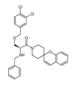 (S)-1'-[2-benzylamino-3-(3,4-dichlorobenzyloxy)propionyl]spiro[2H-1-benzopyran-2,4'-piperidine]_199104-94-4