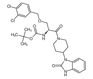(S)-1-[2-t-butoxycarbonylamino-3-(3,4-dichlorobenzyloxy)propionyl]-4-(2-keto-1-benzimidazolinyl)piperidine_199105-25-4