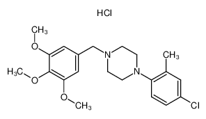 1-(4-Chloro-2-methylphenyl)-4-(3,4,5-trimethoxybenzyl)-piperazine, monohydrochloride_199108-84-4